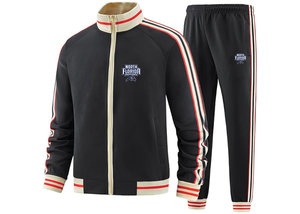 Men's UNF Ospreys Two Piece Designer Tracksuit with Bold Striped Accents and Zippered Front Elevated Athletic Wear