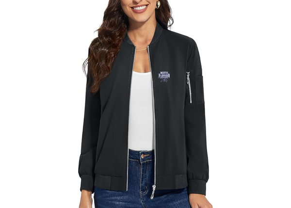 Women's UNF Ospreys Premium Bomber Jacket with Polished Detailing and Functional Sleeve Pocket Modern Luxury Outerwear