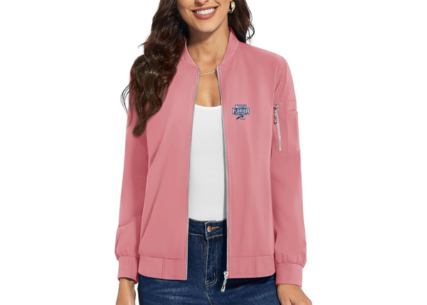 Women's UNF Ospreys Premium Bomber Jacket with Polished Detailing and Functional Sleeve Pocket Modern Luxury Outerwear