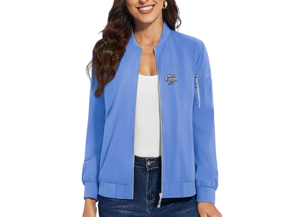 Women's UNF Ospreys Premium Bomber Jacket with Polished Detailing and Functional Sleeve Pocket Modern Luxury Outerwear