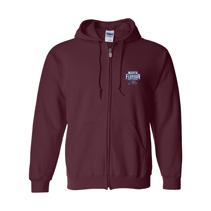 Men's UNF Ospreys Gildan  Heavy Blend Full Zip Hooded Sweatshirt