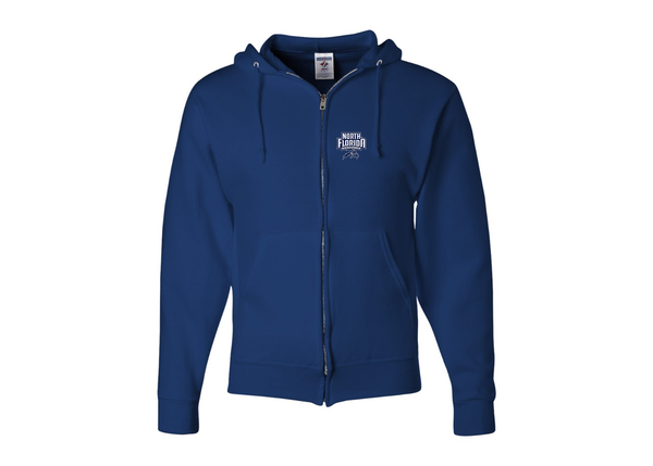 Men's UNF Ospreys JERZEES NuBlend Full-Zip Hooded Sweatshirt