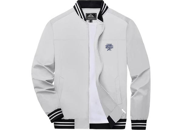 Men's UNF Ospreys Lightweight Zip-Up Bomber Jacket with Ribbed Collar and Cuffs Versatile Casual Outerwear